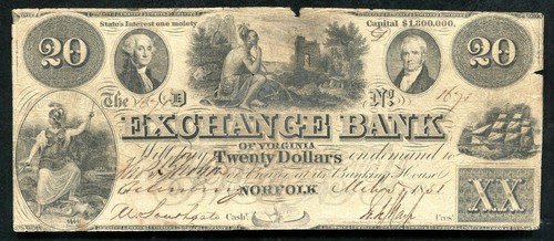 1851 banca di - 1851, $20