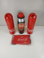 3 Borracce in Alluminio Coca Cola Da Collezione Vintage Coke + Sacca Euro 2016 