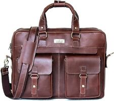 Valigetta in vera pelle fatta a mano per uomo 18" borsa per laptop vintage premium