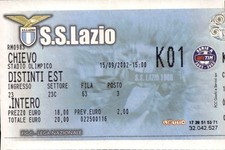Biglietto stadio S.S. Lazio vs