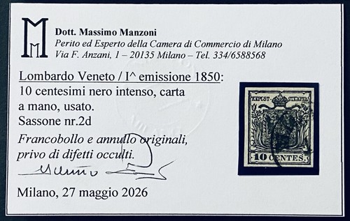 Lombardo veneto cent nero - 10,