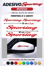 4 ADESIVI scritta Sporting