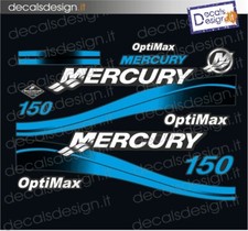 Adesivi motore marino fuoribordo mercury 150 optimax gommone barca stickers 