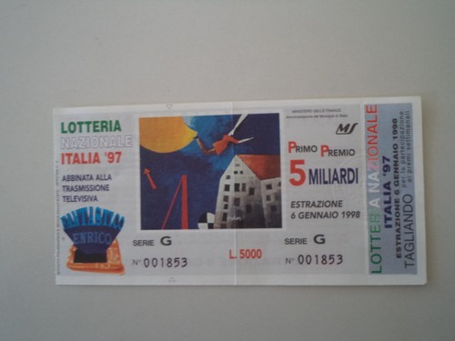Biglietto della lotteria - -,