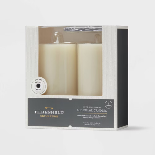 2pz candele led crema 6 - crema, 6"