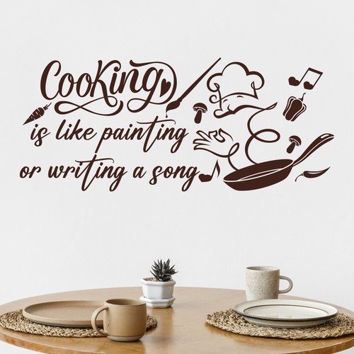 Adesivo murale cucina cooking - murale,
