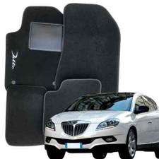 TAPPETINI TAPPETI AUTO CON LOGO COMPATIBILI CON LANCIA DELTA IN MOQUETTE