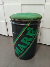 Raro Bidone Contenitore Pouf Latta Pubblicitario Bertolli Marè Vintage 50cm