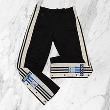 ADIDAS ADIBREAK Vintage Anni 90 Pantaloni Tuta Uomo Bottoni Neri Blu Taglia S