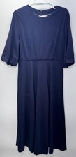 Boden abito midi blu navy