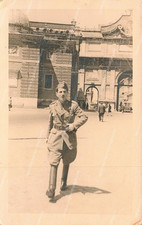 f707 cartolina fotografica militare militari divisa uniforme