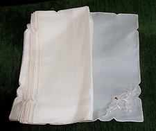 Tovaglioli n.12 in Organza • Ricamate a mano • Vintage