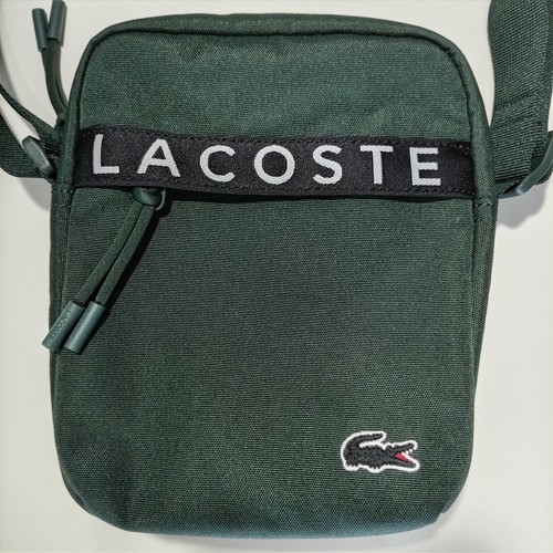 Sacoche lacoste verte toile - sacoche,