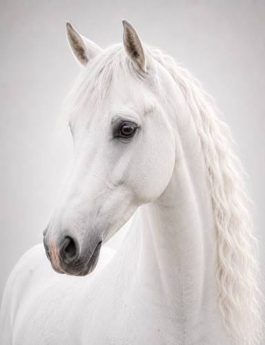 Borsa tote cavallo bianco - ,