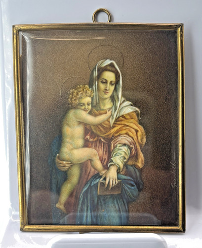 Miniatura xix secolo dipinto - miniatura,