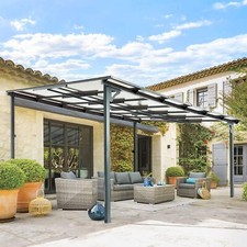 Outdoor metal lean gazebo - outdoor,