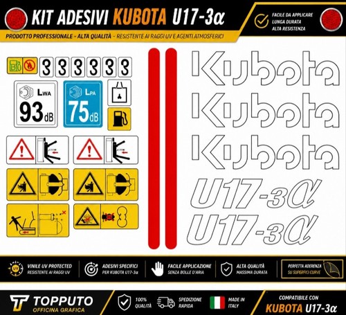 Kubota u17 mini - kubota, escavatore