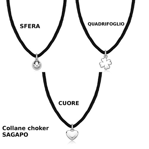 Agapo collana donna velluto - s'agapo,