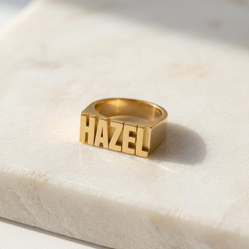 Anello nome personalizzato oro - personalizzato,