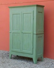 Armadio due ante piemontese in legno di pioppo, laccato Shabby Chic, metà '800!