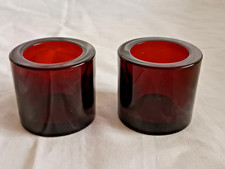 COPPIA Littala One Brown KIVI Porta Candela Votive Marimekko H. Orvola Finland