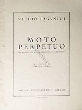 Spartiti - N. Paganini - Moto Perpetuo per Violino con Acc. di Piano - ed. 1942