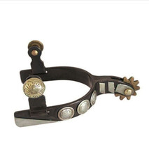 Speroni western in ferro nero con borchie per bambino