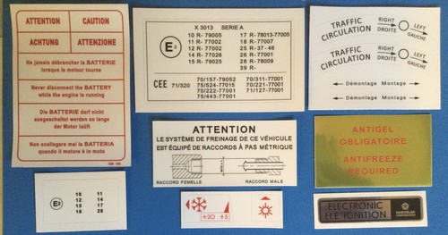 Kit autocollants compartiment - autocollants,