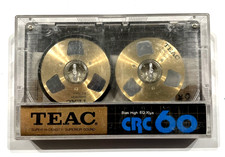 TEAC CRC 60 reel to reel audiocassetta nastro vuoto usato Made in Japan tipo II