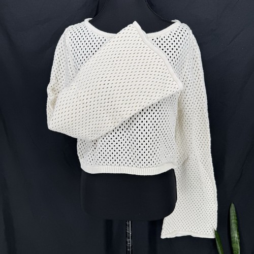 Maglione maglia aperta avorio