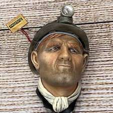 Ornamento da parete Bosson's Miner vintage Inghilterra 1983 scultura da collezione