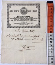 Rarissima Fattura 1847 Giuseppe Reina FABBRICATORE Milano