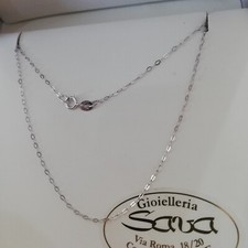 Collana girocollo Ovalino cm 45 in oro Bianco 750 18 kt GRAMMI 0.83 nuova