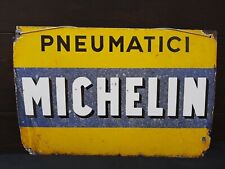 ?TARGA SMALTATA MICHELIN BIBENDUM OLD PLAQUE SIGN VINTAGE ANNI '30??Genuine!!