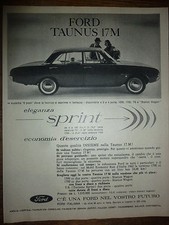 *ADVERTISING PUBBLICITA'  FORD TAUNUS 17M 6 POSTI    -  1963
