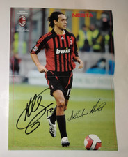 AUTOGRAFO ALESSANDRO NESTA POSTER MAGLIA AC MILAN SCUDETTO 2 CHAMPIONS LEAGUE 