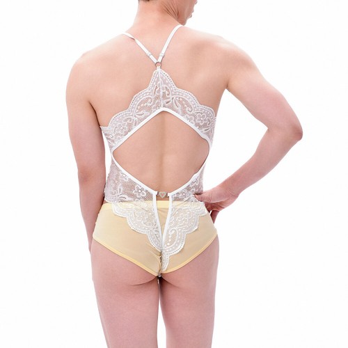 Puro uomo pizzo body aderente - uomo,