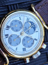 orologio uomoPaul Picot Etanche calendario Perpetuale Con fasi luna