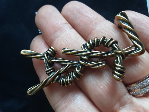 Spilla vintage ysl logo - spilla,
