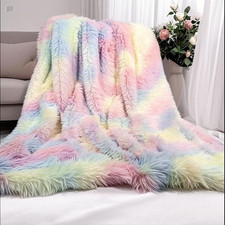 Coperta Di Peluche Super Morbida Colorata Biancheria Da Letto Divano Coperta Pel