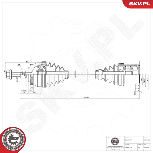 Albero motore esen skv - albero,