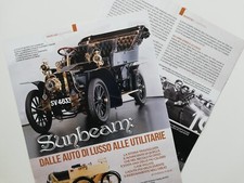 Clipping Ritaglio Articolo 2017 SUNBEAM Dalle Auto di Lusso alle Utilitarie