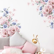 2pz/Set Adesivi Murali Fiori