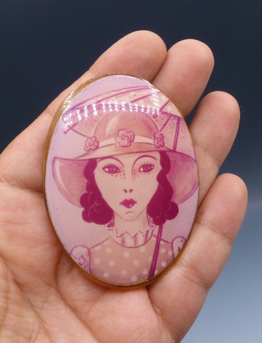 Broche vintage femme - -,