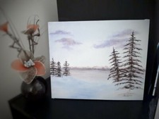 Scena di neve invernale blu