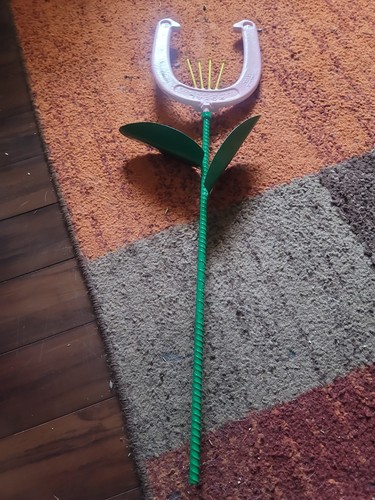 Fiore ferro cavallo rosa - ferro, di