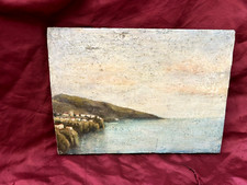 Eduardo GALLI (1854-1920) VEDUTA DI SORRENTO OLIO SU SPESSA TAVOLA INIZI 900