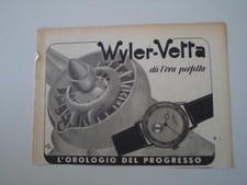 advertising Pubblicità 1943 OROLOGIO WYLER VETTA