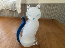 Statuina gatto in vetro di