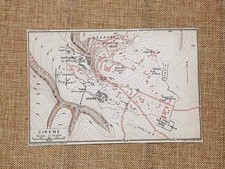 Pianta o piantina del 1929 Cirene al-Jabal al-Akhdar Libia T.C.I.